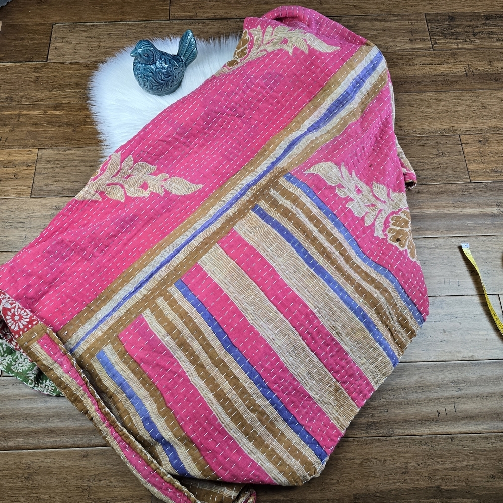 Kantha Quilted Blanket 55×85 - Picture 14 of 16
